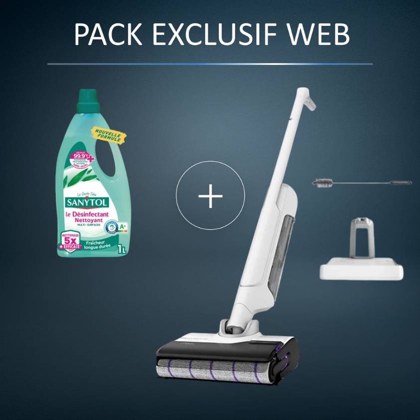 Pack Exclusif Web - Aspirateur laveur X-Clean 10 + 1L de Sanytol