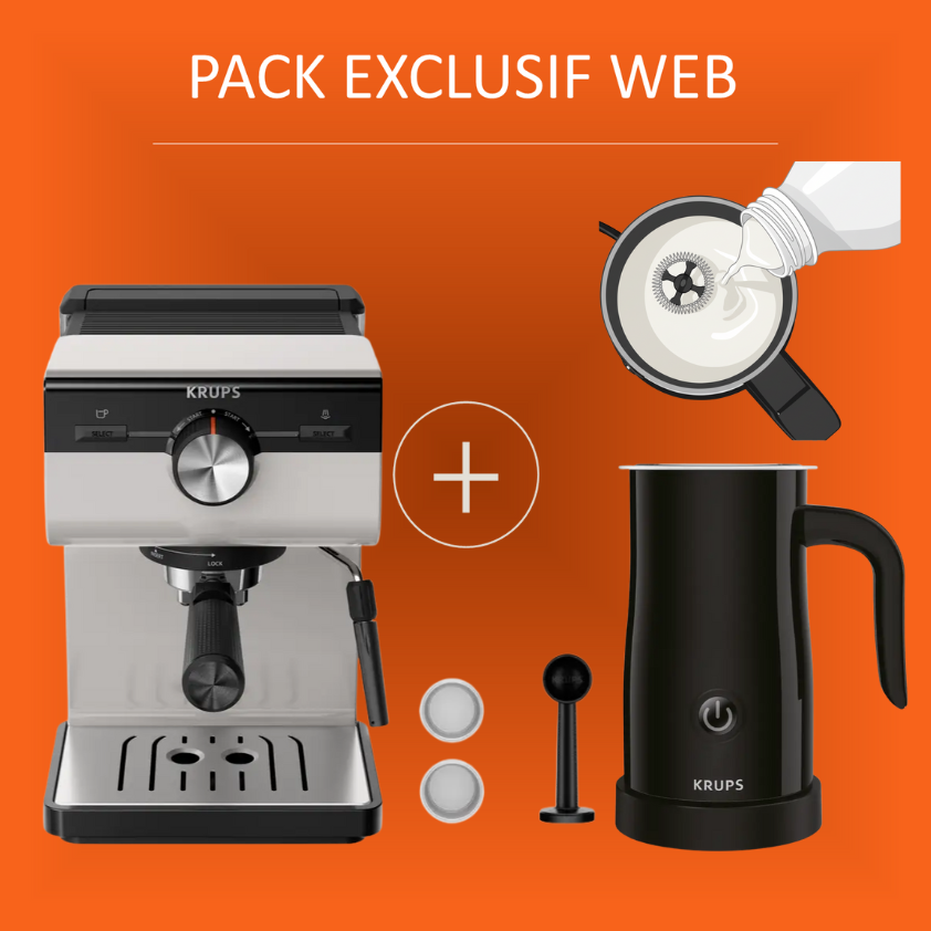 Pack Exclusif Web - Machine espresso manuelle Authentic + Mousseur à lait