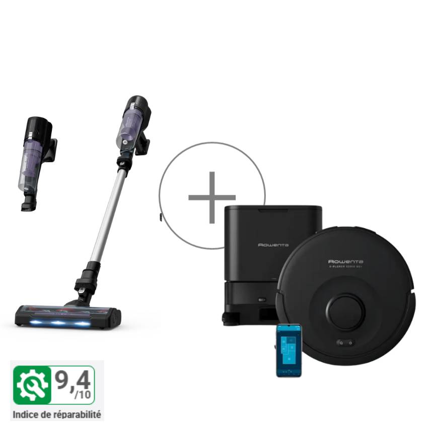 Pack Exclusif Web - Aspirateur robot X-PLORER S85+ + Aspirateur balais X-Force 5.80