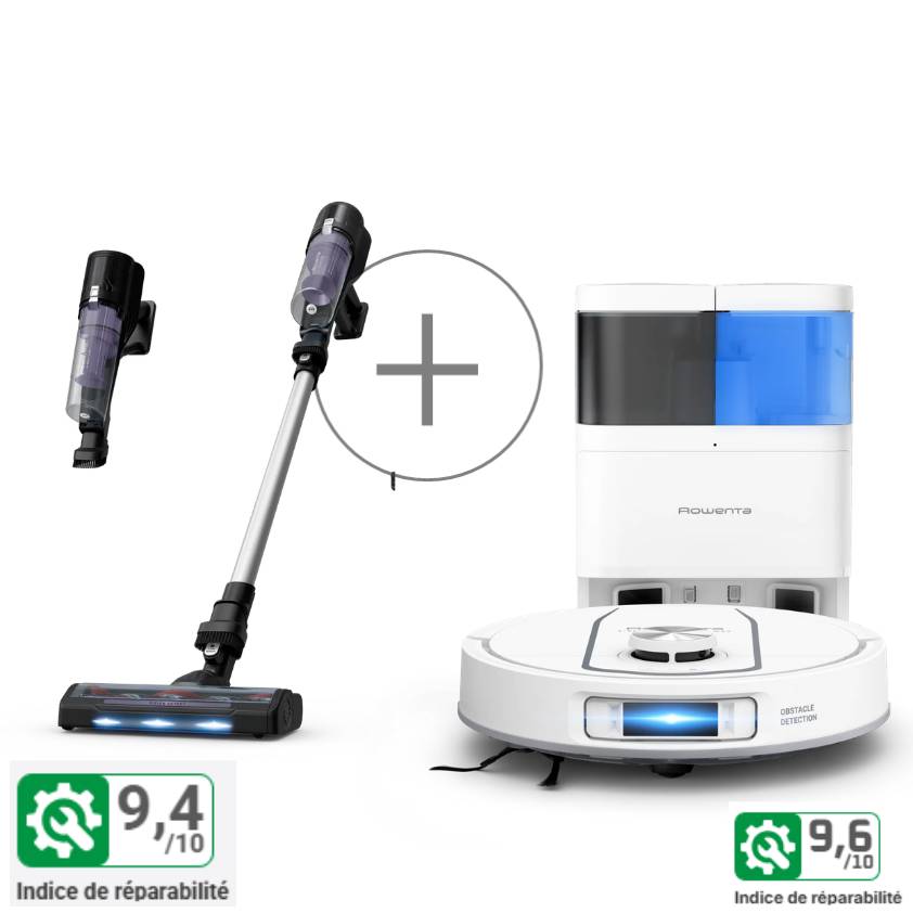 Pack Exclusif Web - Aspirateur robot X-PLORER 580 Max + Aspirateur Balais X-Force 5.80