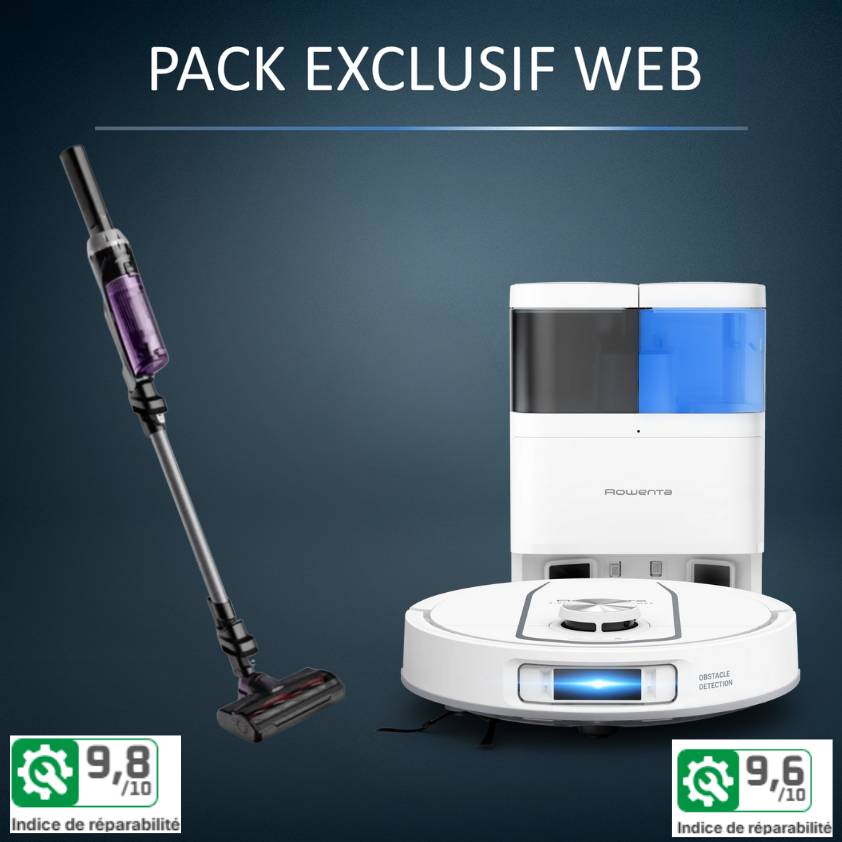 Pack Exclusif Web - Aspirateur robot X-PLORER 580 Max + Aspirateur Balais X-NANO