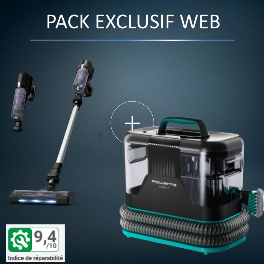 Pack Exclusif Web - Clean it + Aspirateur Balais X-Force 5.80
