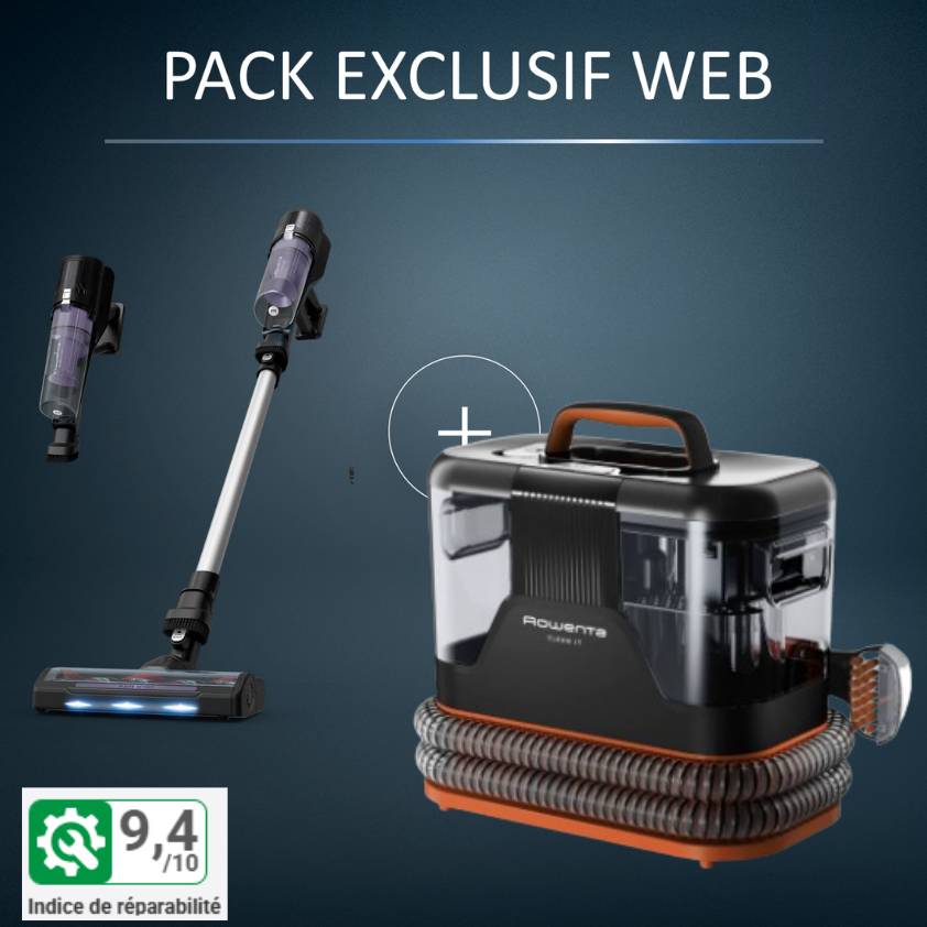 Pack Exclusif Web - Clean it + Aspirateur Balais X-Force 5.80