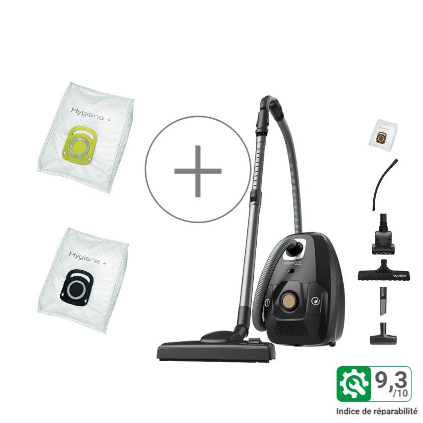 Pack Exclusif Web - Aspirateur Green Force Effitech + 8 sacs hygiene