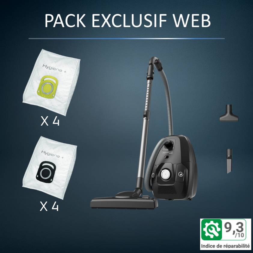 Pack Exclusif Web - Aspirateur Green Force Silence + 8 sacs hygiene