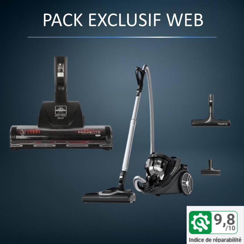 Pack Exclusif Web - Silence Force Cyclonic Effitech Parquet + Maxi Turbo Brosse